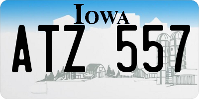 IA license plate ATZ557