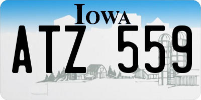 IA license plate ATZ559