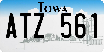 IA license plate ATZ561