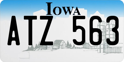 IA license plate ATZ563