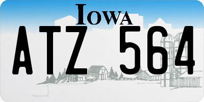 IA license plate ATZ564