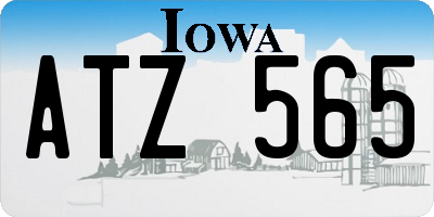 IA license plate ATZ565