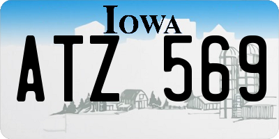 IA license plate ATZ569