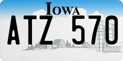 IA license plate ATZ570