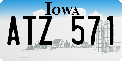 IA license plate ATZ571