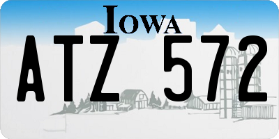 IA license plate ATZ572