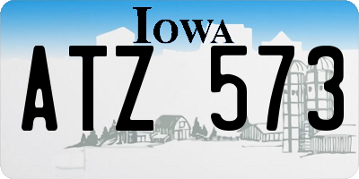 IA license plate ATZ573
