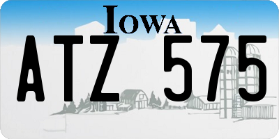 IA license plate ATZ575