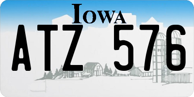 IA license plate ATZ576