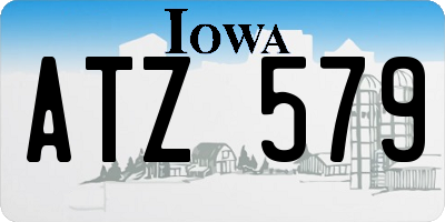 IA license plate ATZ579