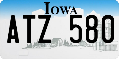 IA license plate ATZ580