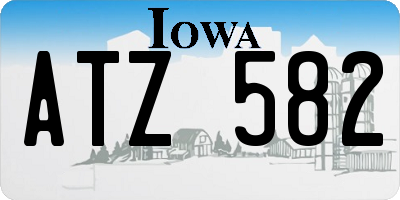 IA license plate ATZ582