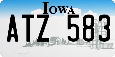 IA license plate ATZ583