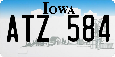 IA license plate ATZ584