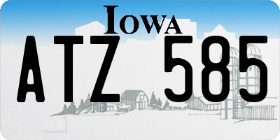 IA license plate ATZ585