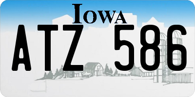 IA license plate ATZ586