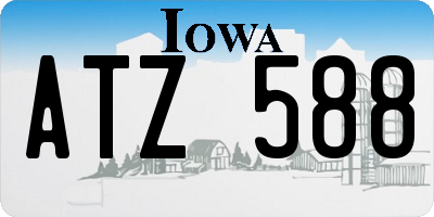 IA license plate ATZ588