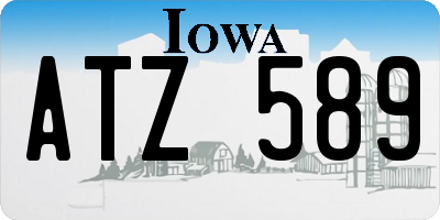 IA license plate ATZ589