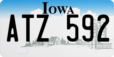 IA license plate ATZ592