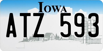 IA license plate ATZ593