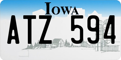 IA license plate ATZ594