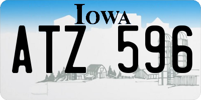 IA license plate ATZ596