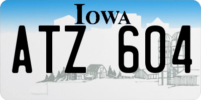 IA license plate ATZ604