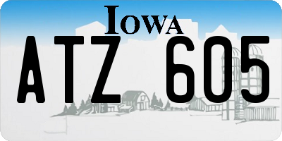IA license plate ATZ605