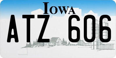 IA license plate ATZ606