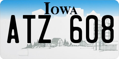 IA license plate ATZ608