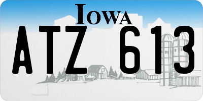 IA license plate ATZ613