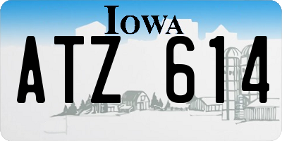 IA license plate ATZ614
