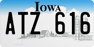 IA license plate ATZ616