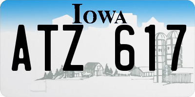 IA license plate ATZ617