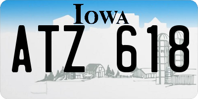 IA license plate ATZ618
