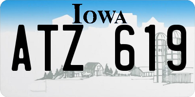 IA license plate ATZ619