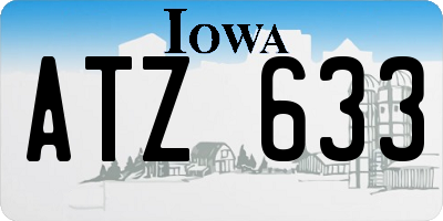 IA license plate ATZ633