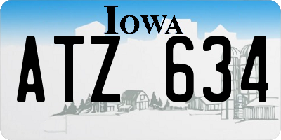 IA license plate ATZ634