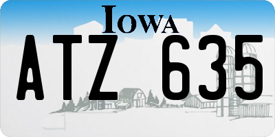IA license plate ATZ635
