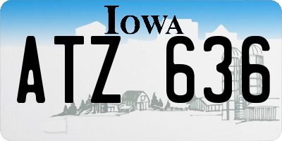 IA license plate ATZ636