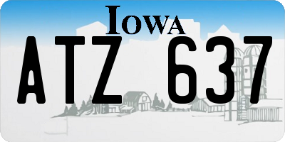 IA license plate ATZ637