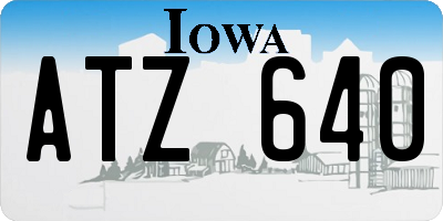 IA license plate ATZ640
