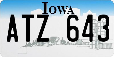 IA license plate ATZ643