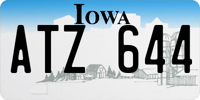 IA license plate ATZ644