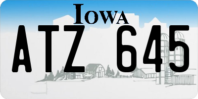IA license plate ATZ645