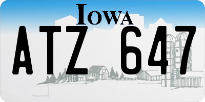 IA license plate ATZ647