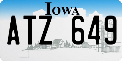 IA license plate ATZ649