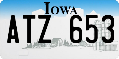 IA license plate ATZ653
