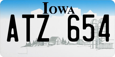 IA license plate ATZ654