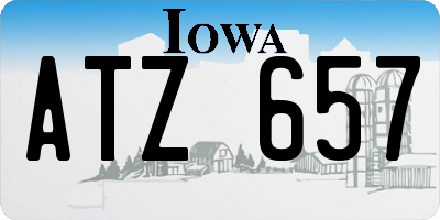 IA license plate ATZ657